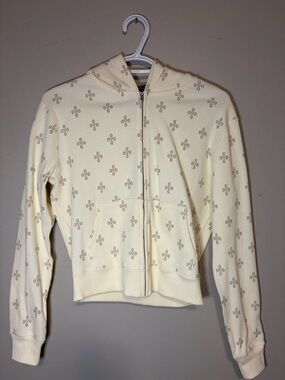 OVO Waffle Cream Monogram Zip-Up